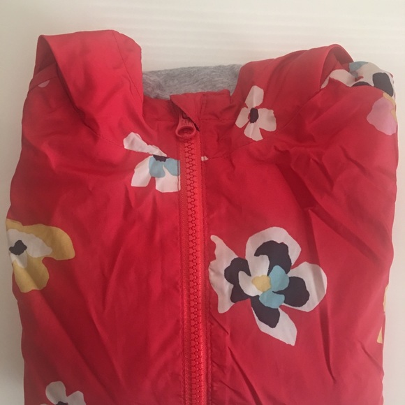 Gap kids girl red floral lined Windbreaker size XS - Picture 7 of 7